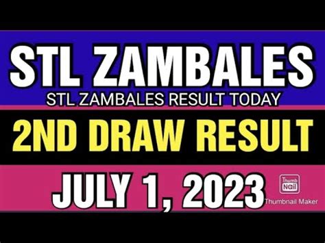 zambales stl result today